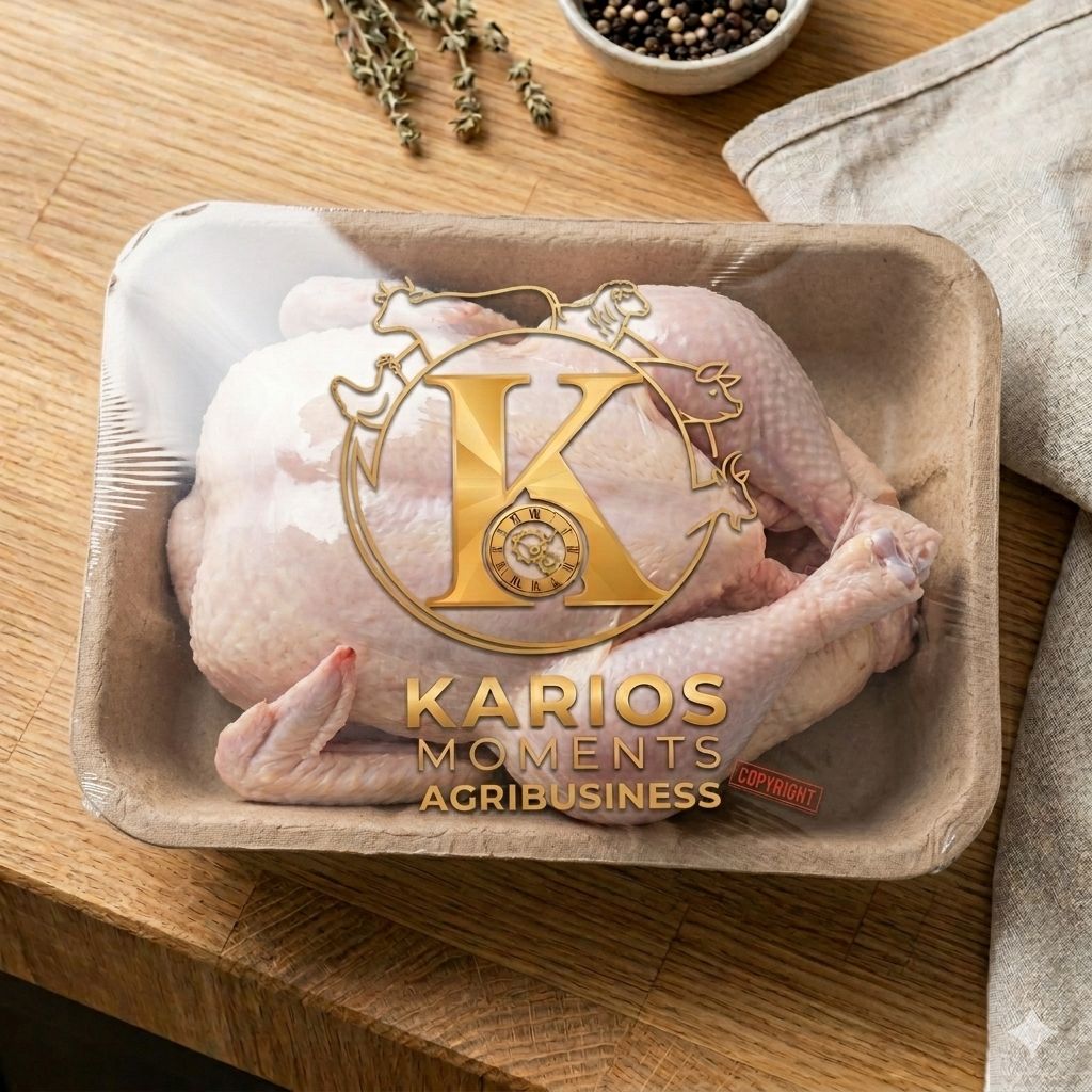 Premium whole cleaned chicken packaged by Karios Moments